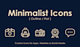 create simple and modern icons or minimalist illustrations