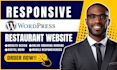 build restaurant website online food menu ordering system cafe website design