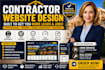 design a contractor, handyman, remodeling website, construction company website