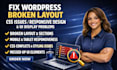 fix wordpress broken layout CSS issues responsive design and UI display problems