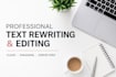 rewrite and edit articles