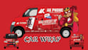 design car wrap, van wrap, vehicle wrap and truck wrap in 3d model