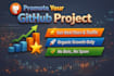 promote your github repo to grow real traffic, exposure, github project
