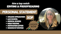 proofread and improve your personal statement, sop, law school admission essay