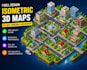 do 3d isometric event map vector festival maps illustrations