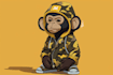 draw awesome bape baby milo character style potrait