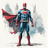design mascot superhero character and superhero