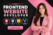 build responsive website development using html css js nodejs
