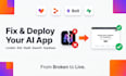 fix debug and deploy your ai app bolt lovable replit base44