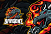 do modern professional creativity dragon logo