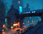 make unique cyberpunk city environment art