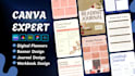 create printable and editable planners in canva adobe express figma