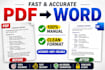 convert scanned PDF to perfectly formatted word manually
