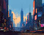 draw cyberpunk futuristic city