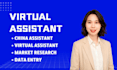 serve as your virtual and on site assistant in china