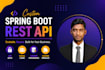 build custom spring boot apis including jwt, caching, social login