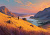 create stylized environment concept art, fantasy background