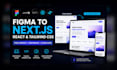 convert figma to nextjs react tailwind CSS website