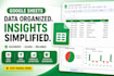 design professional google sheets dashboards and trackers