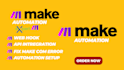 create make com automations, fix make com set up make com automation