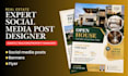 open house social media posts and banners design
