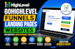 build high converting gohighlevel funnel, landing page and ghl website