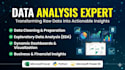 do data analysis, eda,dashboards and insights using python excel power bi