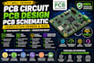 design pcb circuit, pcb design, pcb schematic, fabrication gerber and bom