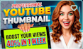 design high CTR youtube thumbnail gaming thumbnail and viral clickbait thumbnail