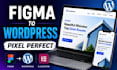 convert figma, xd or PSD to responsive wordpress elementor website