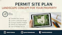 create pre permit site plan and landscape concept for property