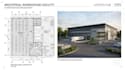design 3d warehouse, industrial building, 2d floor plan with realistic 3d render