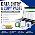 do fast data entry, web research, copy paste and copywriting