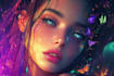 draw fantasy anime illustration with action scene