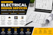 design electrical layout, lighting plan, panel schedule, and load calculation