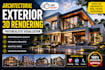 create architectural exterior 3d rendering, photorealistic visualization