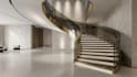 design modern 3d staircase, spiral, floating and handrail