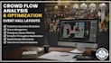 analyze crowd flow and optimize entry exit layout for event halls