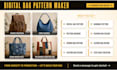 design digital bag sewing pattern leather crochet bag handbag and tech pack