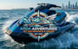 create modern  jet ski logo t shirt design