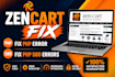 create, customize and fix zencart ecommerce website professionally