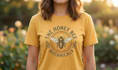 create modern honey bee logo t shirt design