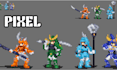 create pixel art sprite, sprite sheet and animation