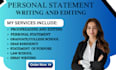 edit proofread personal statement sop college application essay law school eras