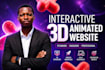 create an interactive 3d website with three js react three fiber and gsap