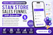 create a high converting stan store sales funnel with automation