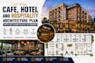 design cafe restaurant bar hotel architecture plans with 2d and 3d renders