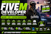 do fivem server setup, handling, qbcore esx scripts, bug fixing and optimization
