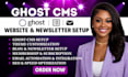 build ghost cms blog website ghost newsletter automation ghost website