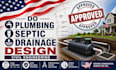 do plumbing septic, drainage design and site planning